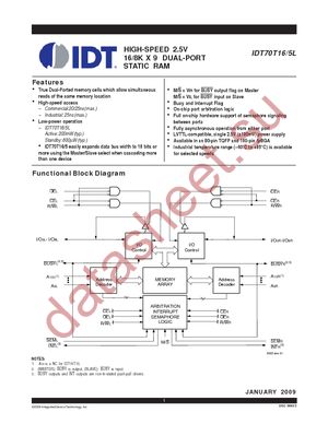 IDT70T15L20PF datasheet  